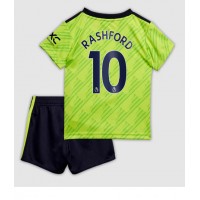 Manchester United Marcus Rashford #10 Fotballklær Tredjedraktsett Barn 2022-23 Kortermet (+ korte bukser)